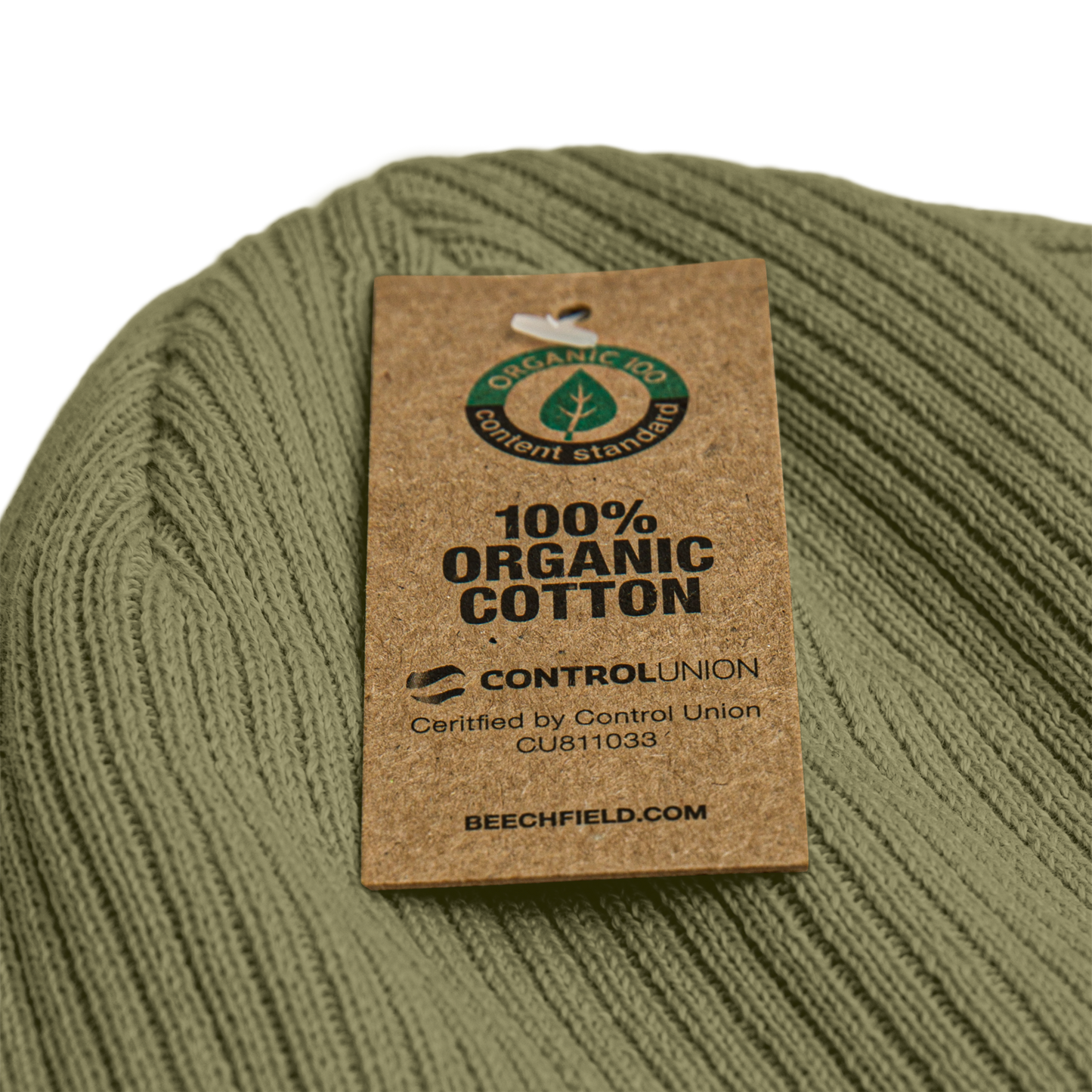 100% Organic ribbed beanie