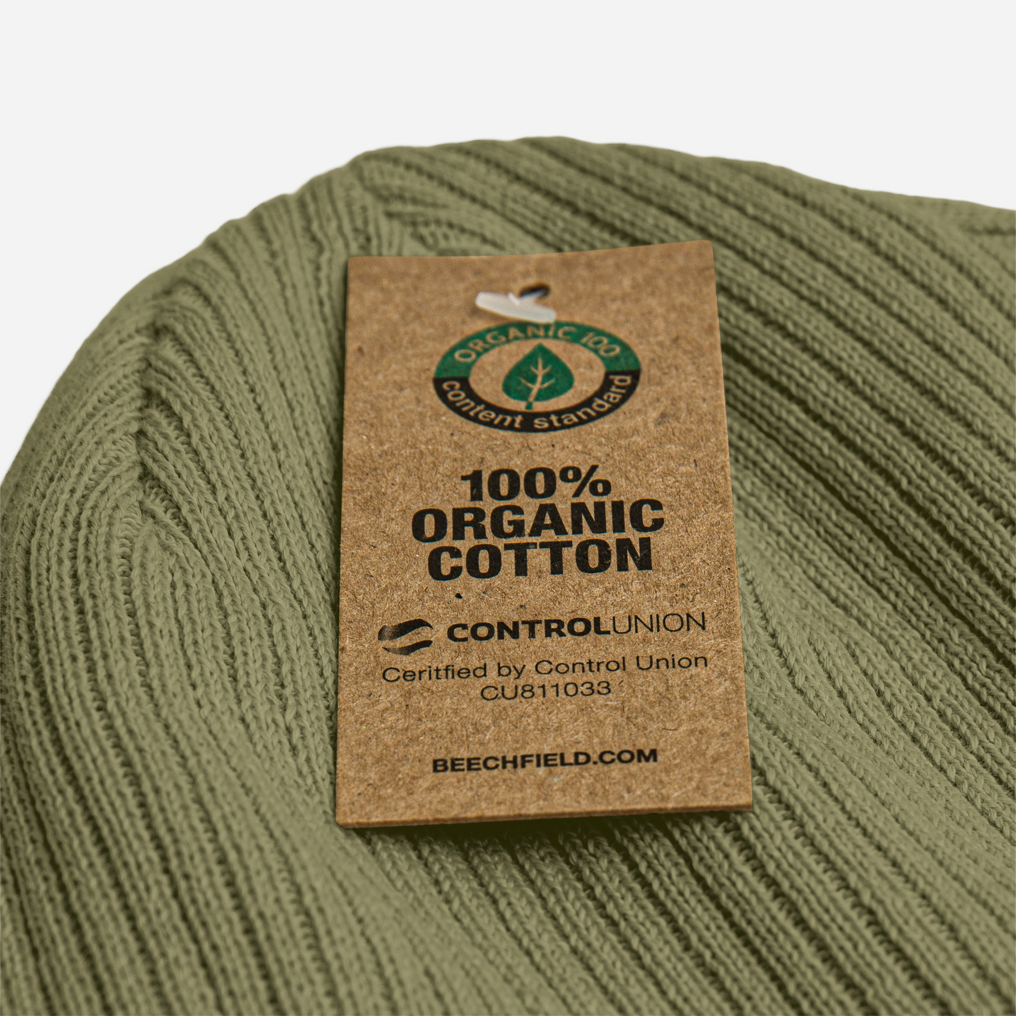 100% Organic ribbed beanie