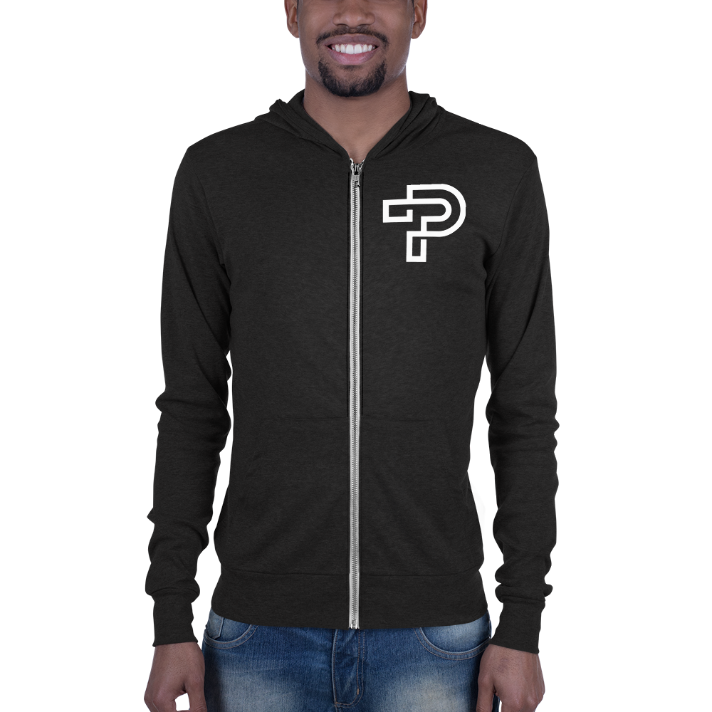 Triblend Lightweight Zip Hoodie Unisex