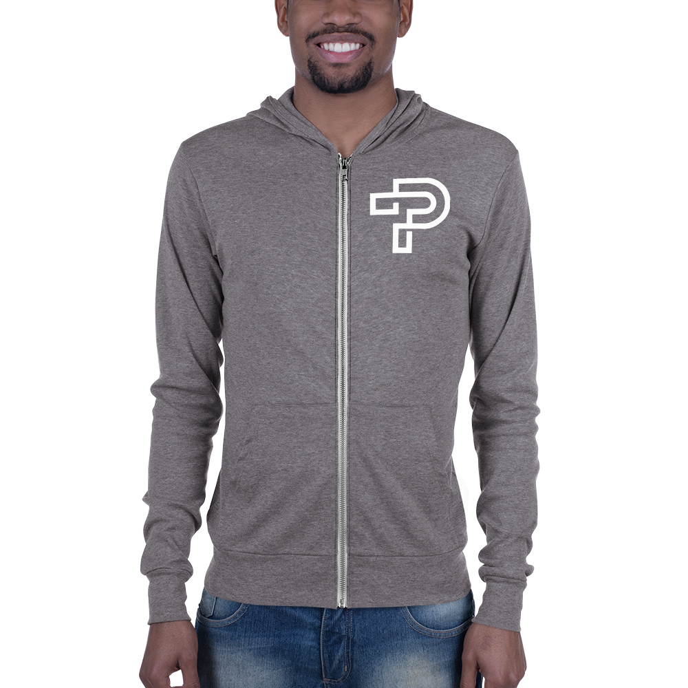 Triblend Lightweight Zip Hoodie Unisex