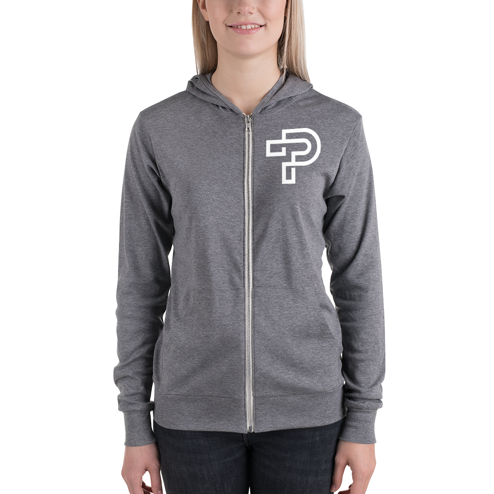 Triblend Lightweight Zip Hoodie Unisex