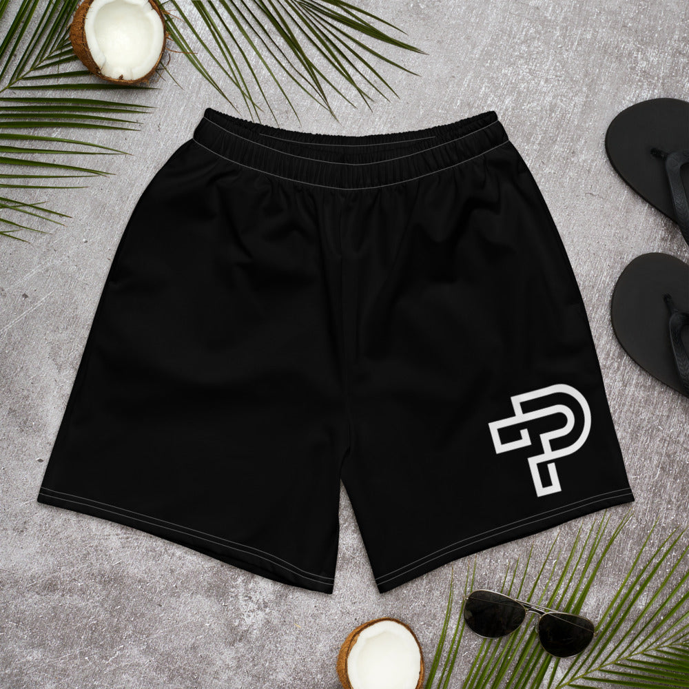 Men's Athletic Long Shorts Black