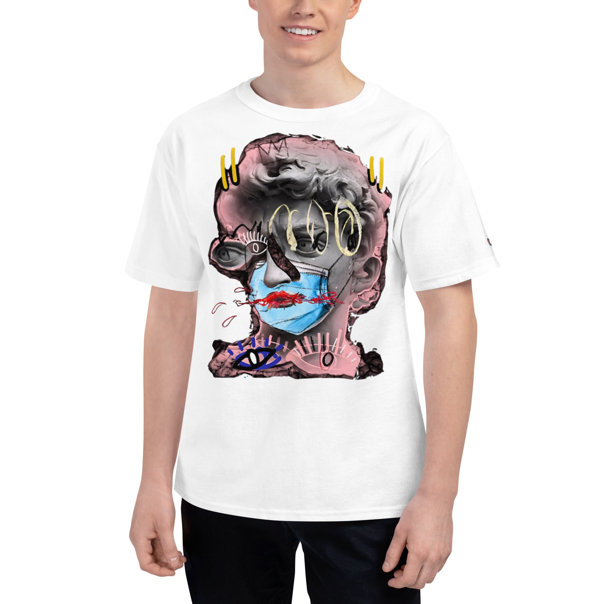 White Limited Champion T-Shirt by ArtbyRaff (Unisex)