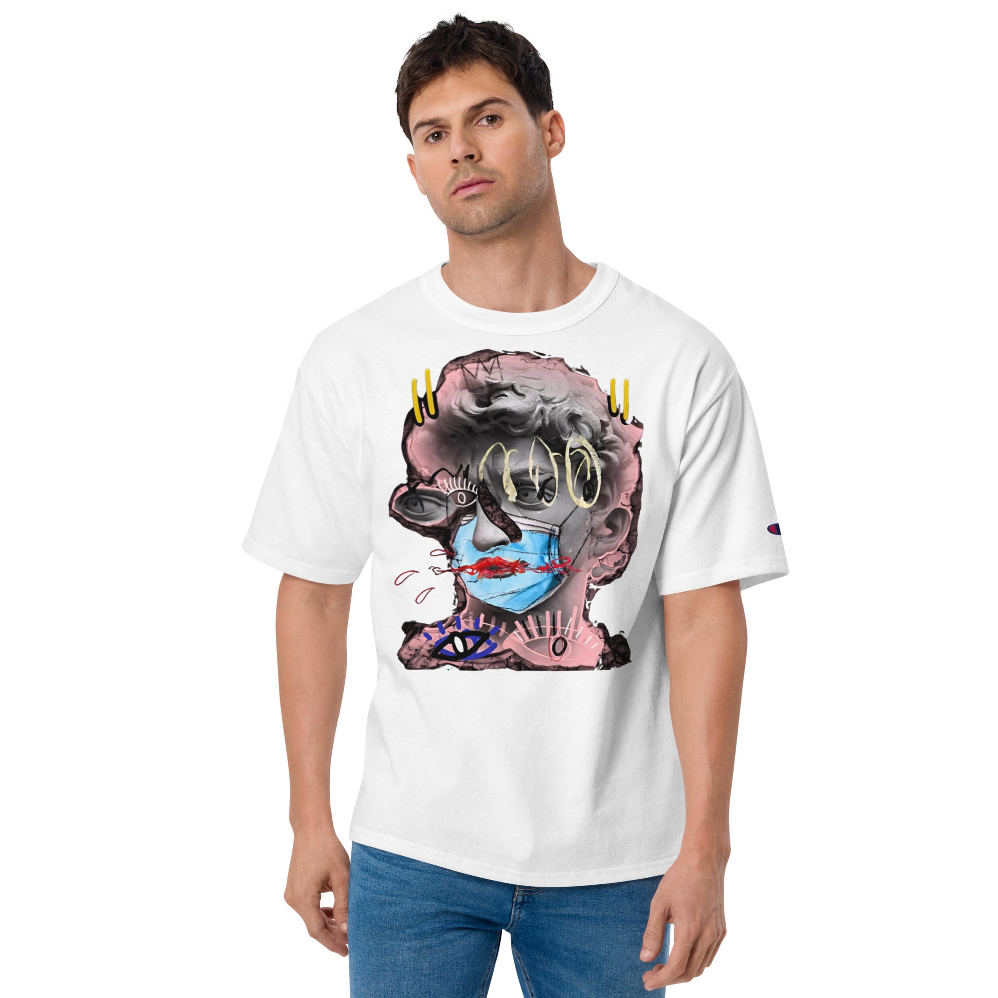 White Limited Champion T-Shirt by ArtbyRaff (Unisex)