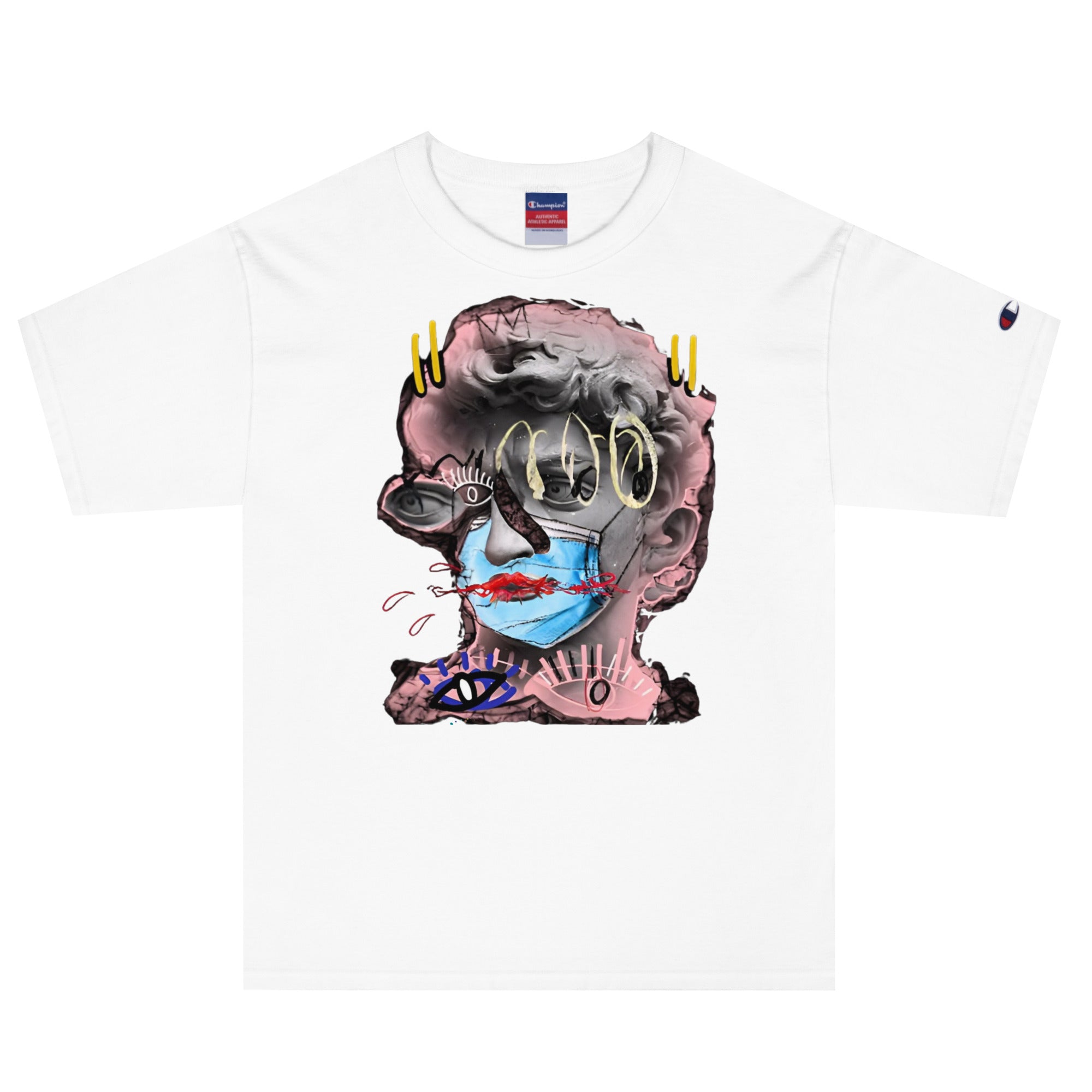 White Limited Champion T-Shirt by ArtbyRaff (Unisex)