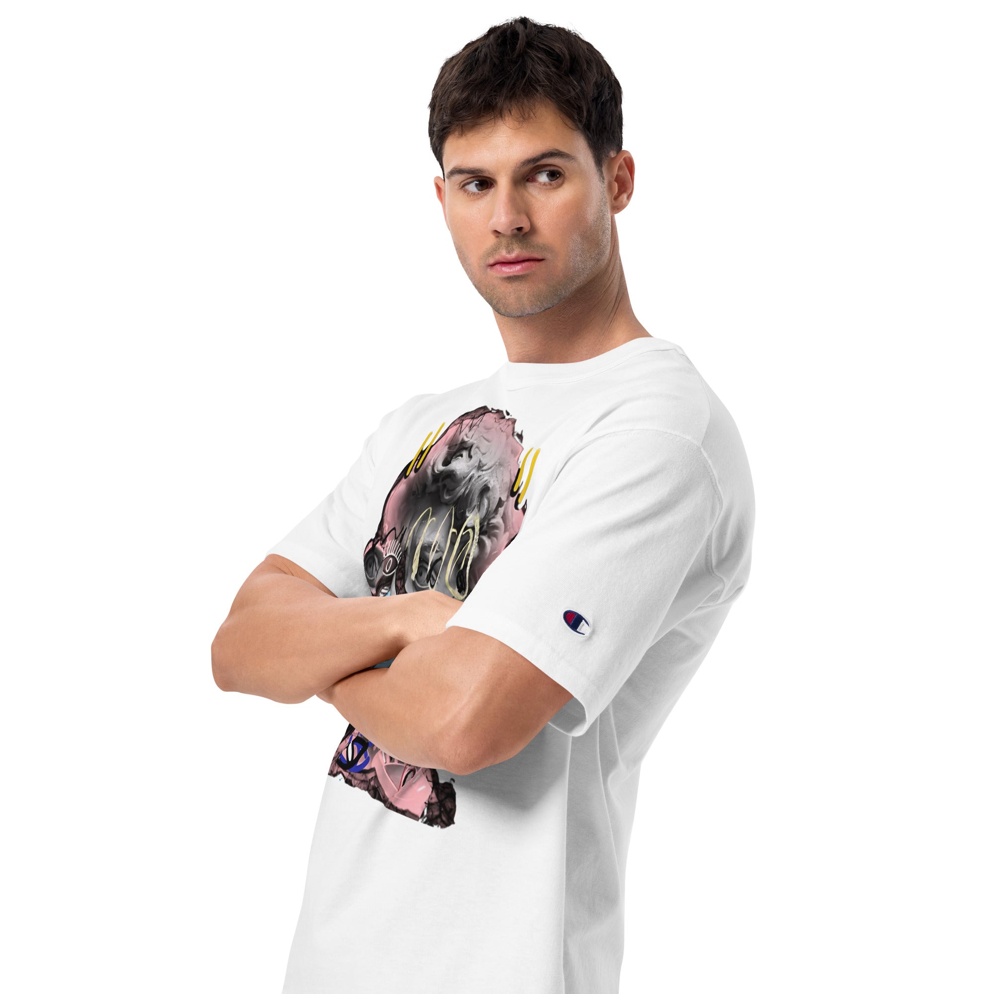 White Limited Champion T-Shirt by ArtbyRaff (Unisex)