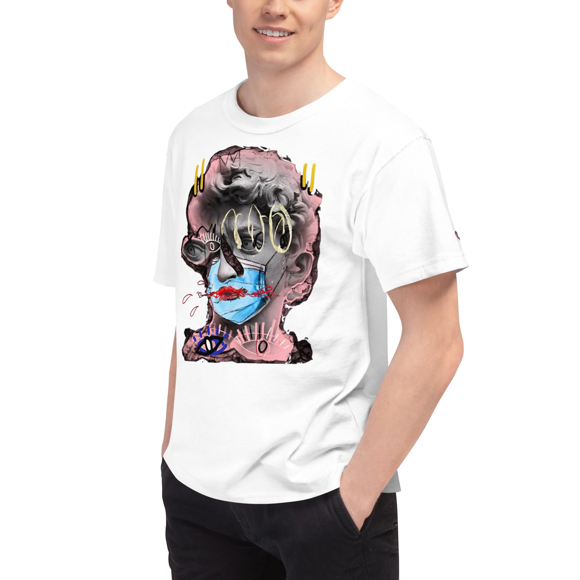 White Limited Champion T-Shirt by ArtbyRaff (Unisex)