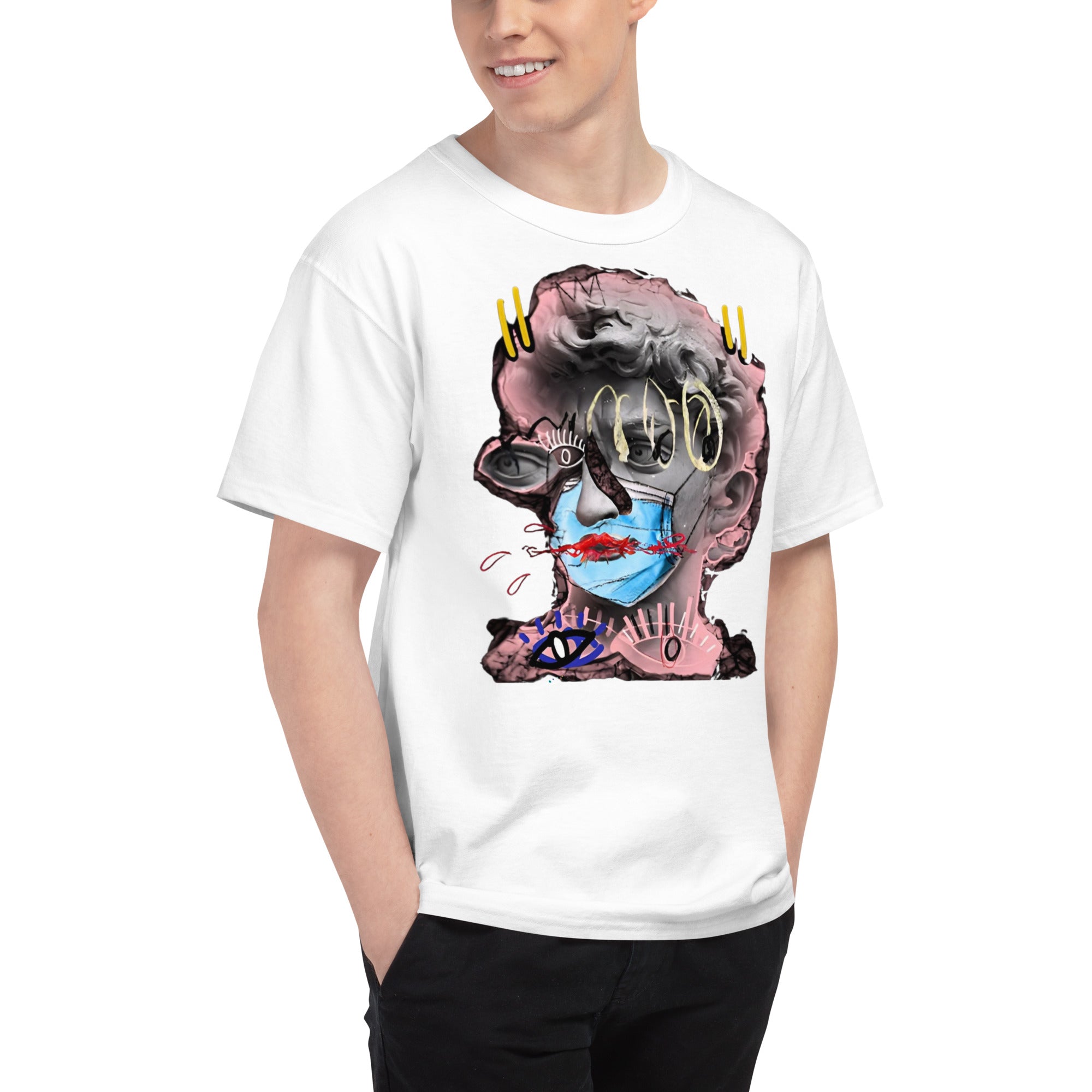White Limited Champion T-Shirt by ArtbyRaff (Unisex)