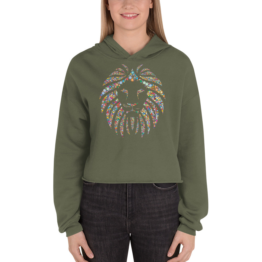 Women Lion Stone Crop Hoodie (Eco)