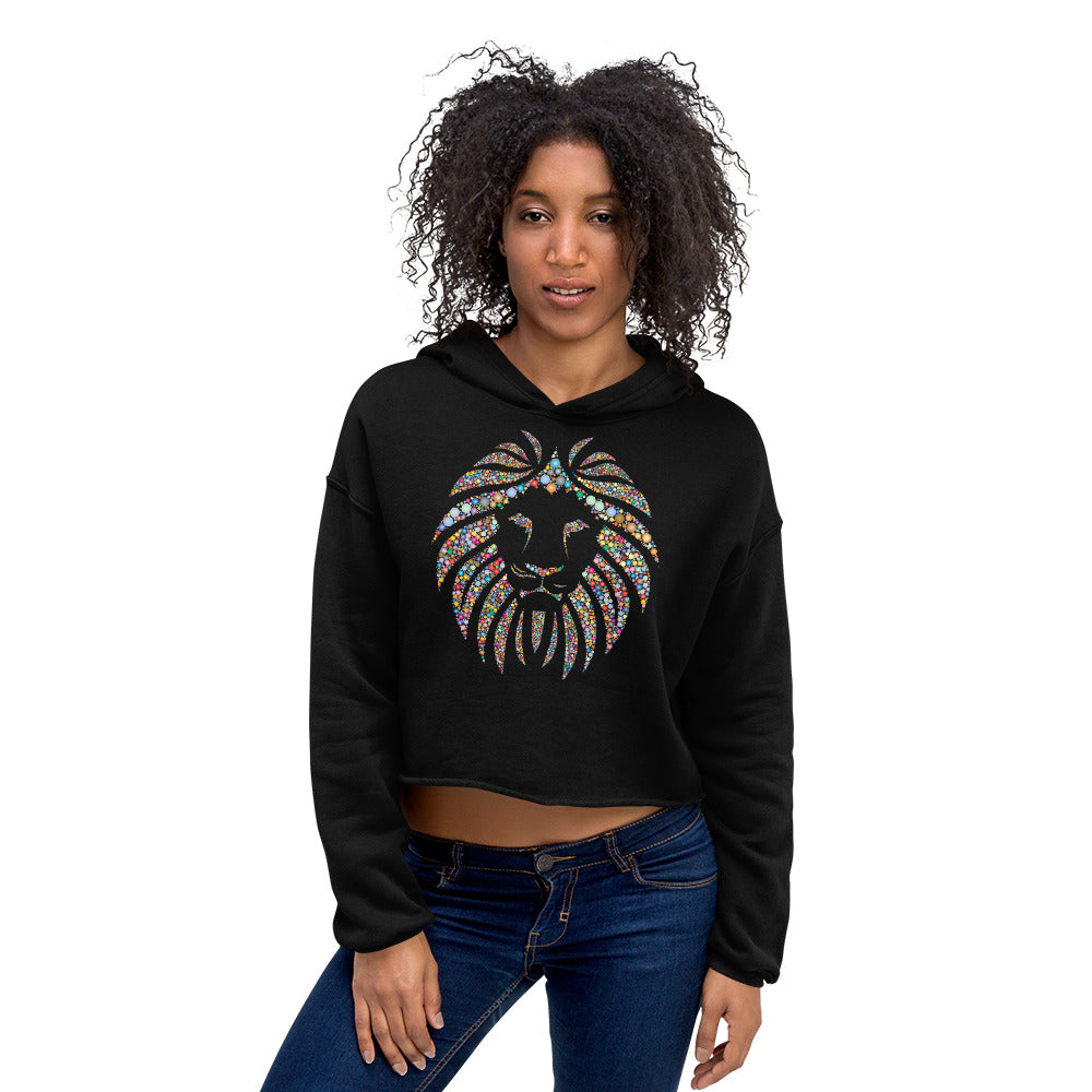 Women Lion Stone Crop Hoodie (Eco)