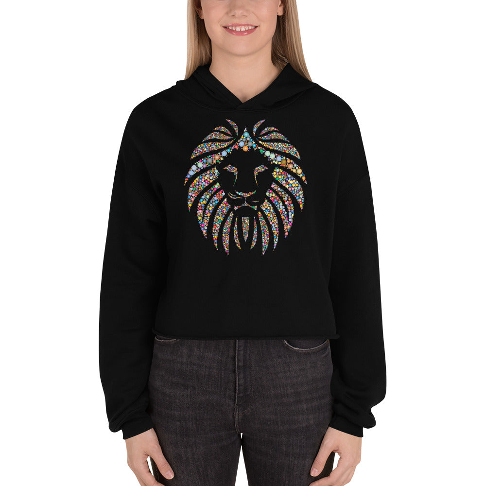 Women Lion Stone Crop Hoodie (Eco)
