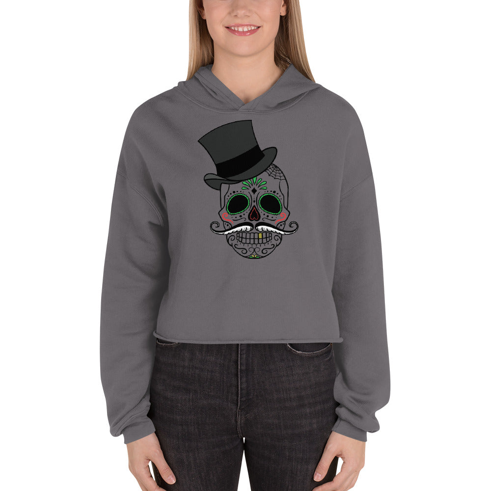 Women Skull Crop Hoodie (Eco)