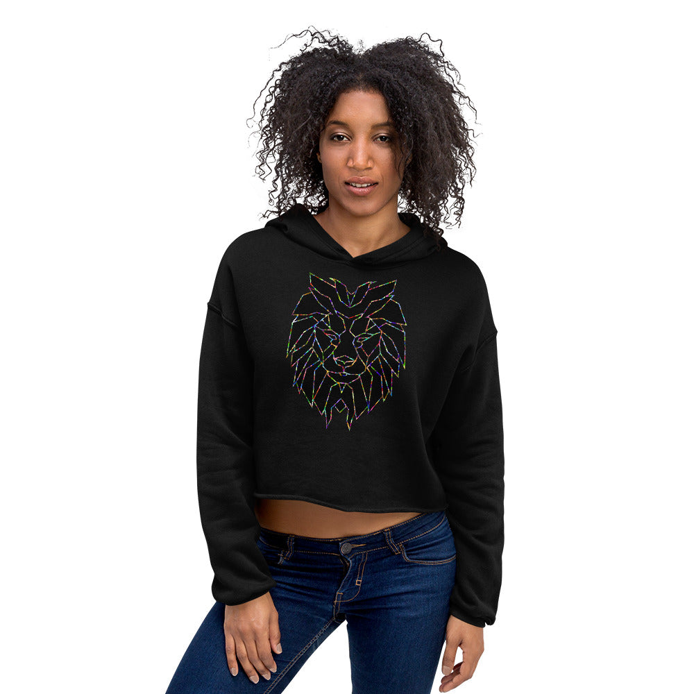 Women Lion Stars Crop Hoodie (Eco)