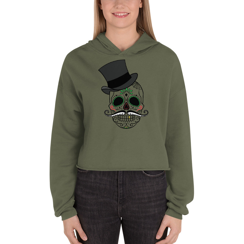 Women Skull Crop Hoodie (Eco)