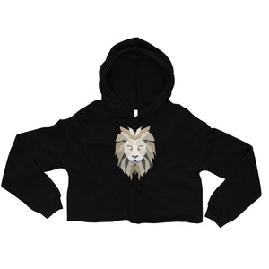 Women Lion White Crop Hoodie (Eco)