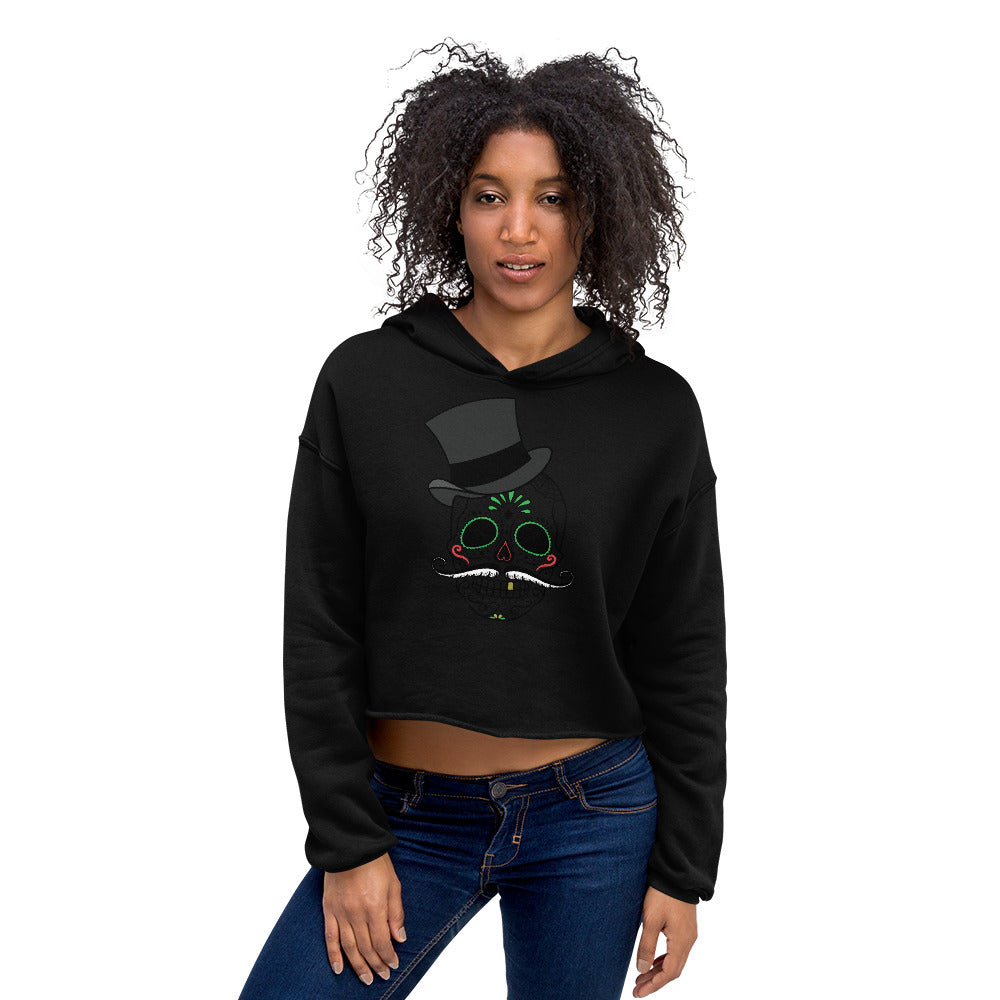 Women Skull Crop Hoodie (Eco)