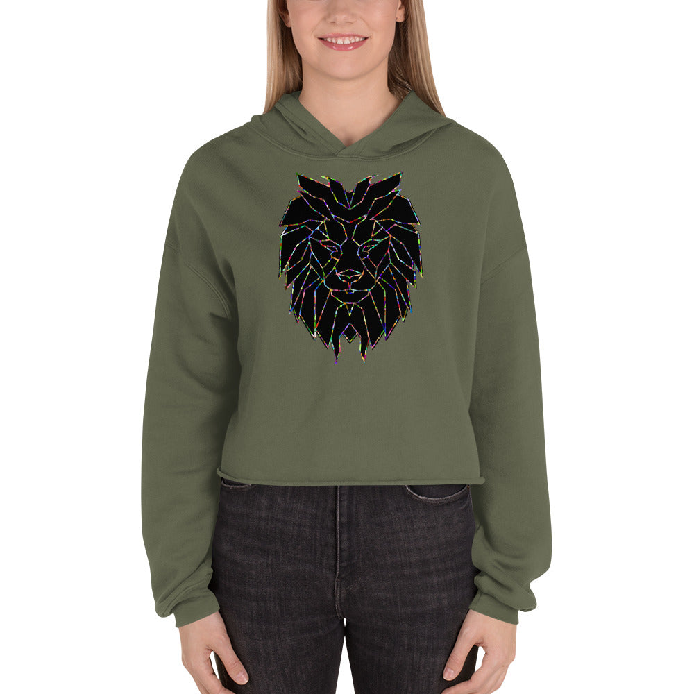 Women Lion Stars Crop Hoodie (Eco)
