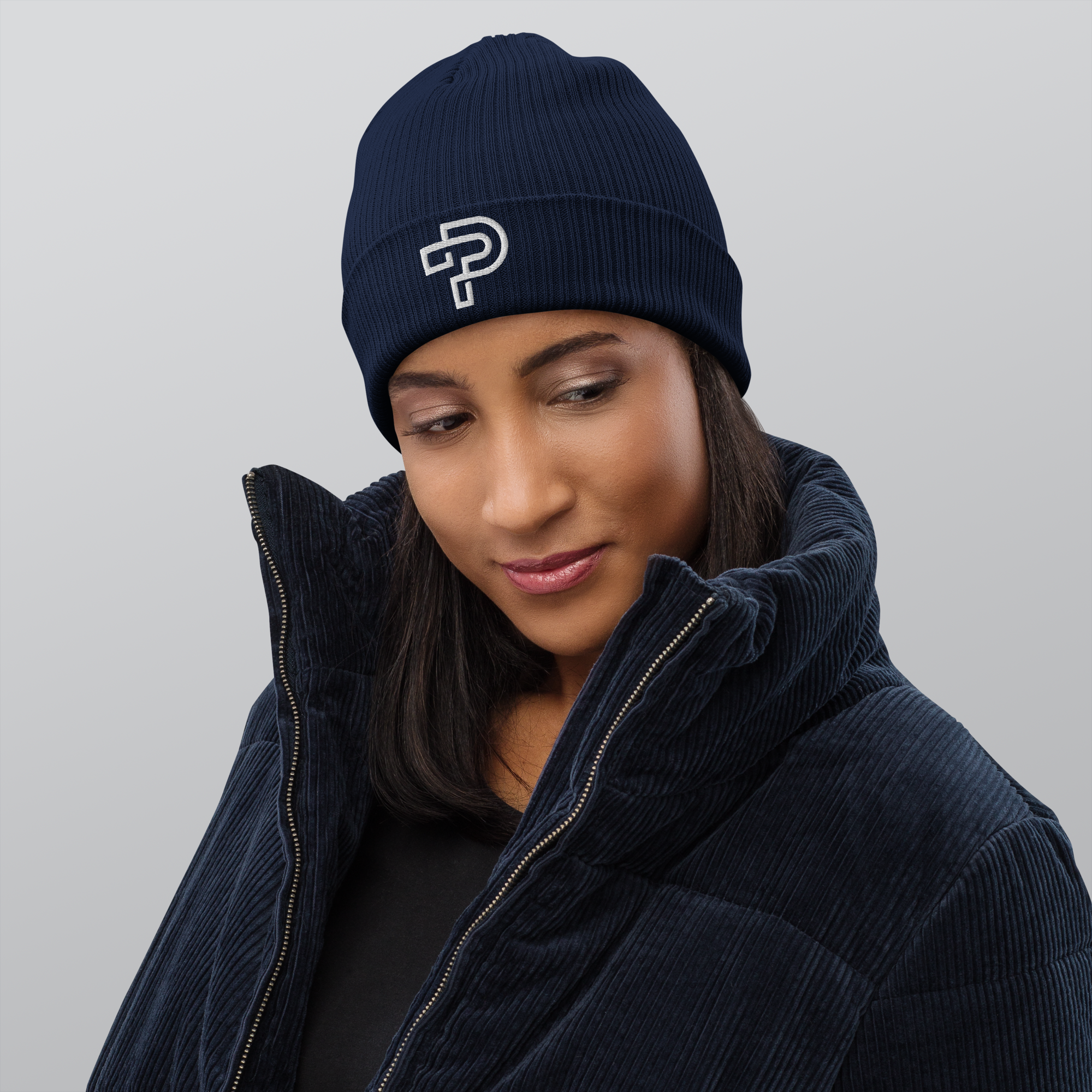 100% Organic ribbed beanie