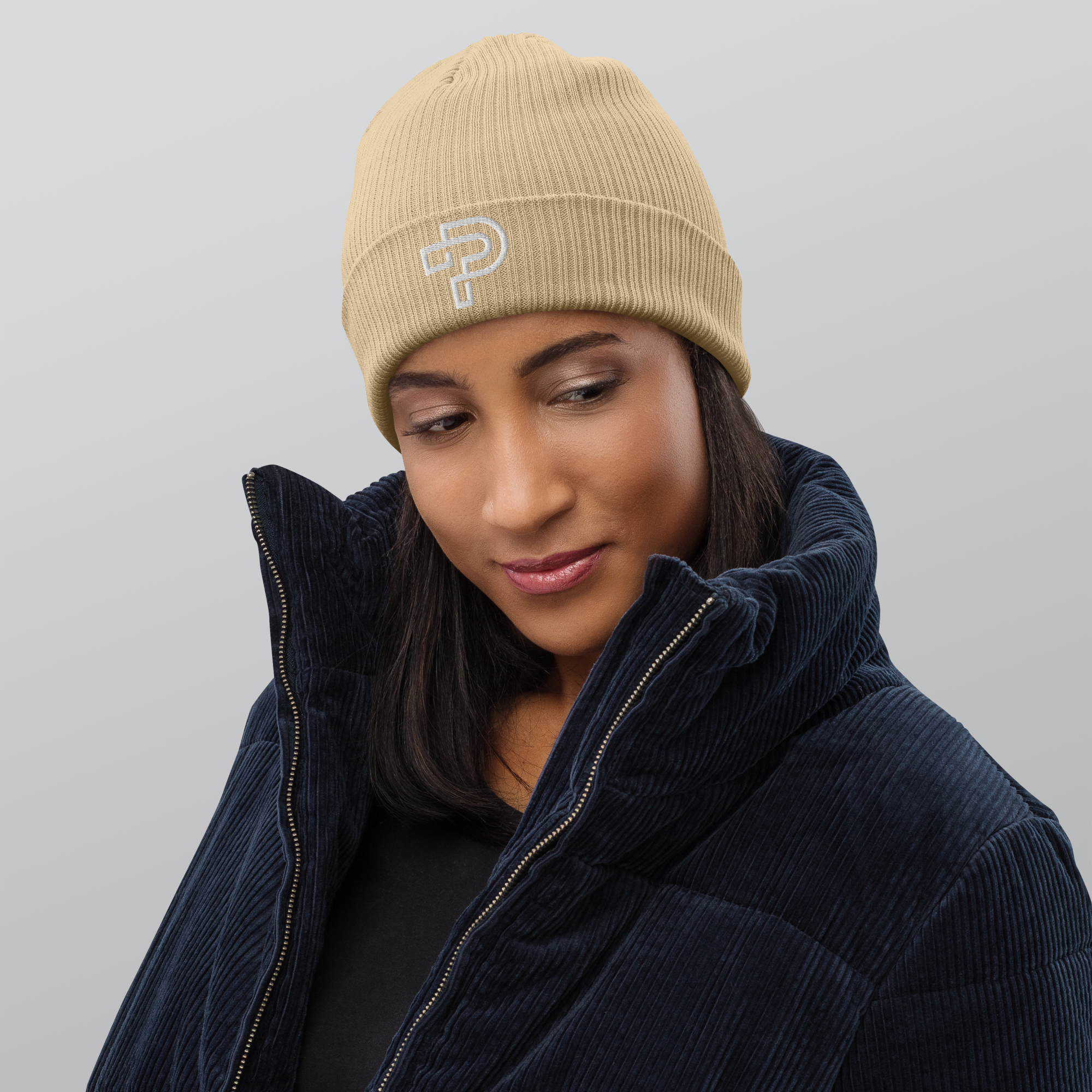 100% Organic ribbed beanie