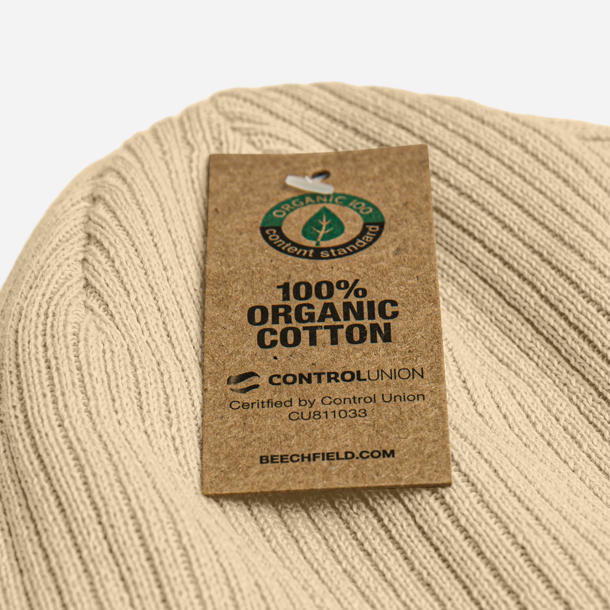 100% Organic ribbed beanie