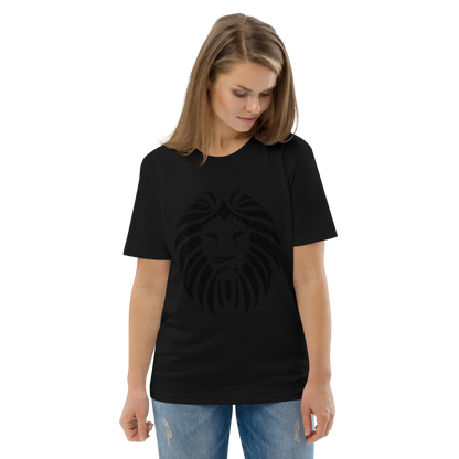 Lion Black Unisex 100% organic cotton t-shirt