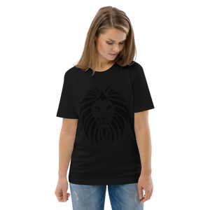 Lion Black Unisex 100% organic cotton t-shirt