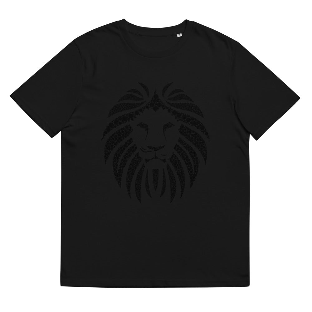 Lion Black Unisex 100% organic cotton t-shirt