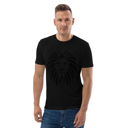 Lion Black Unisex 100% organic cotton t-shirt