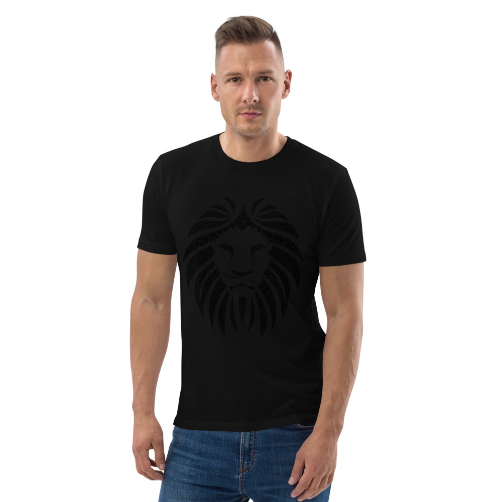 Lion Black Unisex 100% organic cotton t-shirt