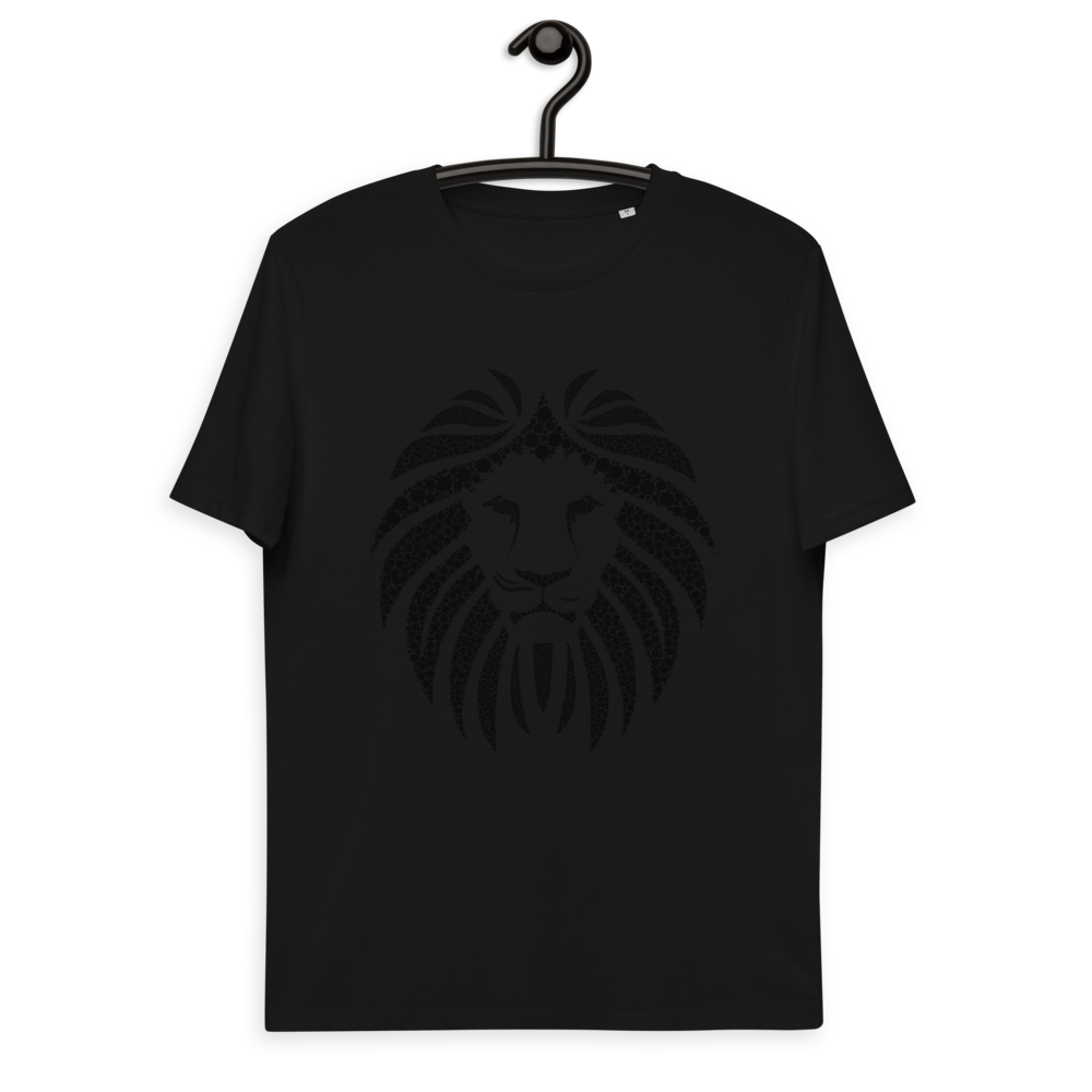Lion Black Unisex 100% organic cotton t-shirt